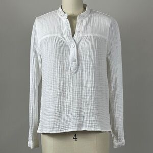 J Crew Fresco top in soft white gauze x-small.